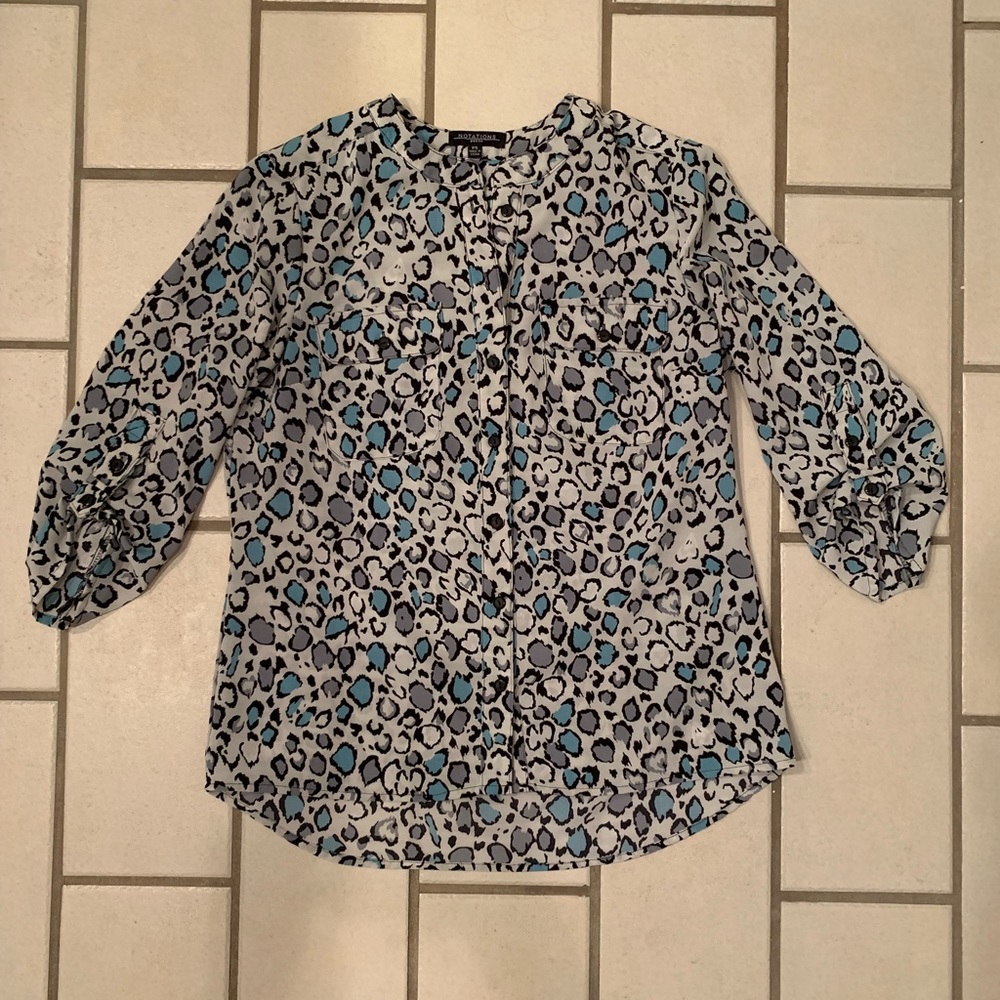 Cheetah Print Blouse Shirt